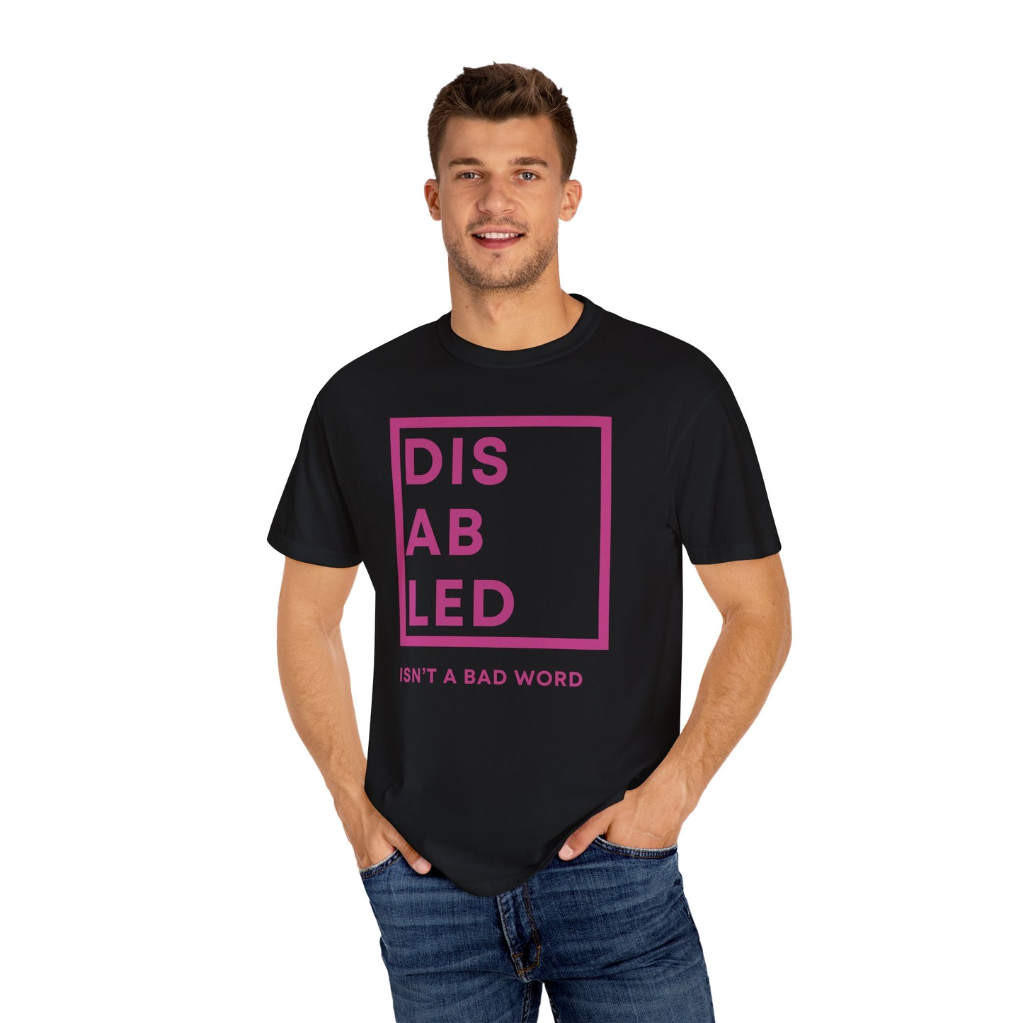 DIABW Fuscia Black Comfort Colors Tee