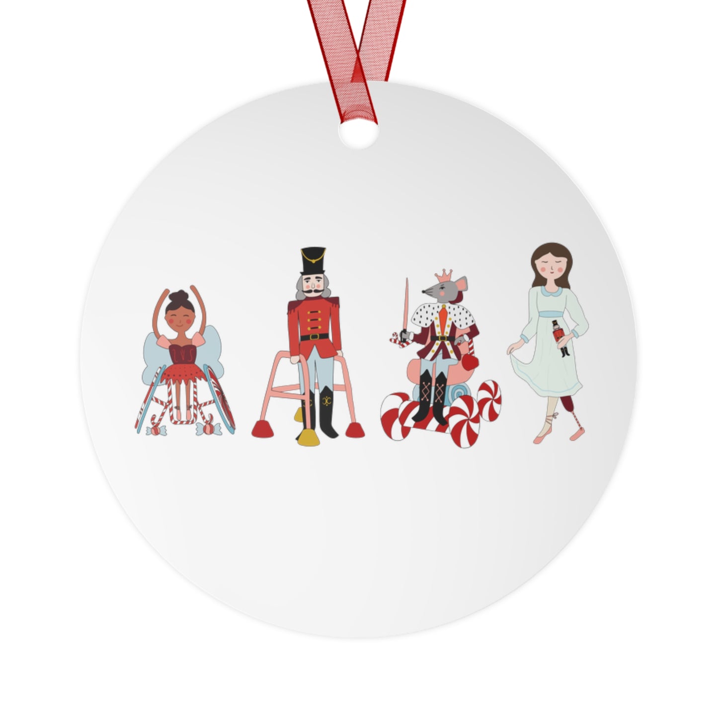 Christmas Sugar Plumb Metal Ornament