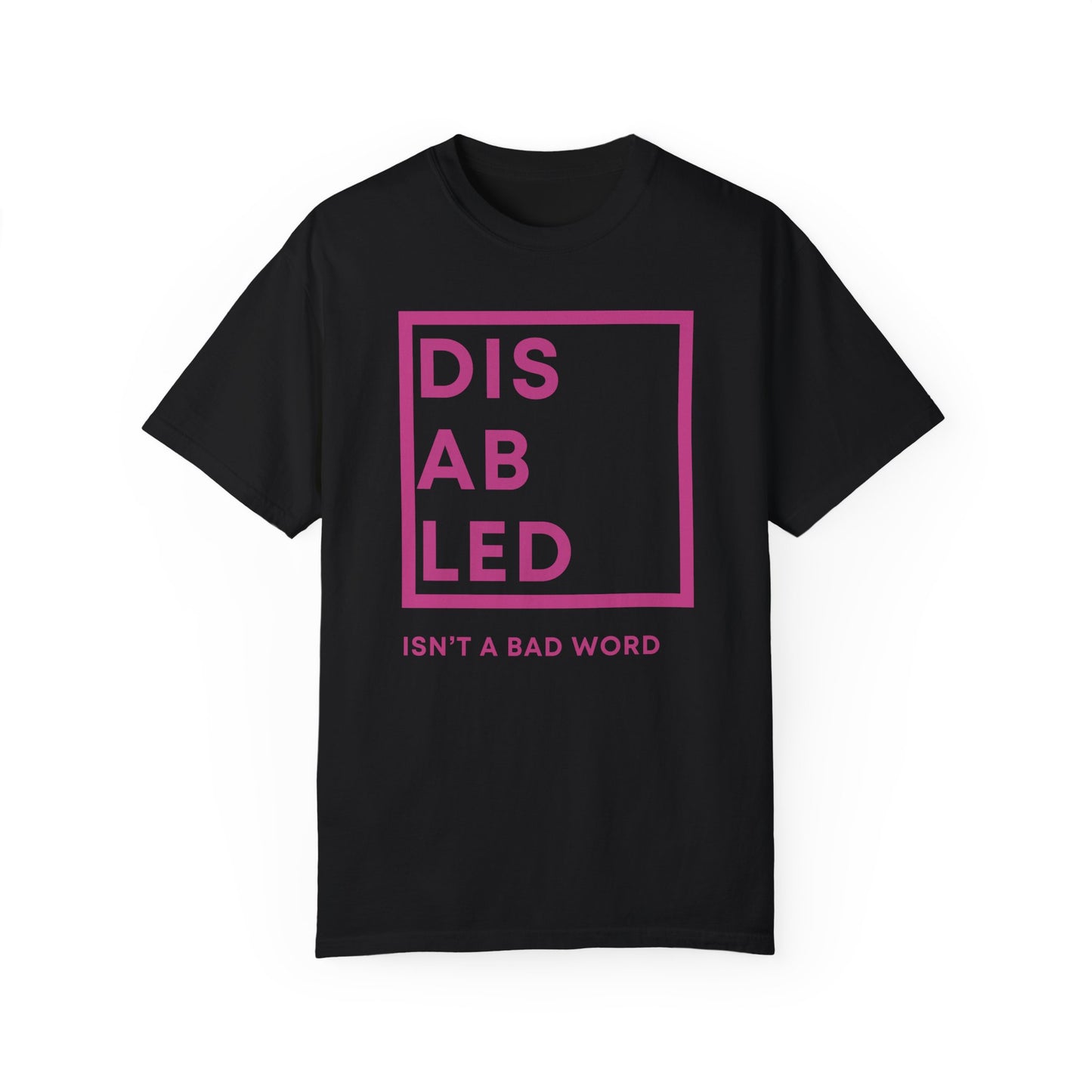 DIABW Fuscia Black Comfort Colors Tee