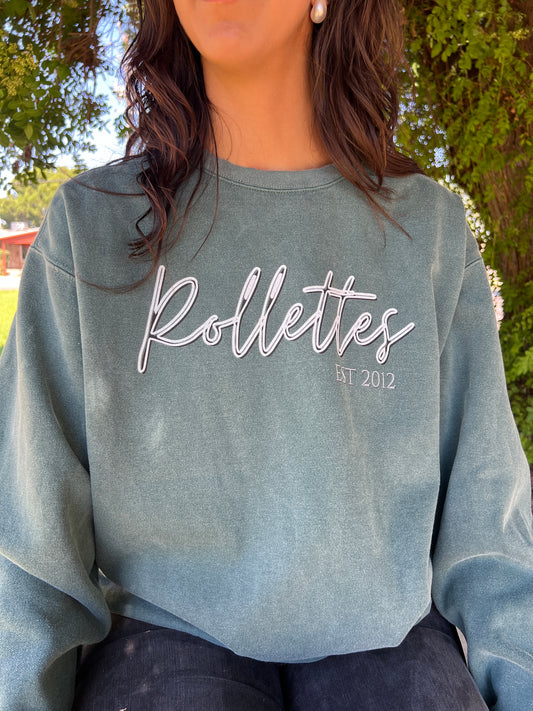 Rollettes Script Logo Comfort Colors Sweatshirt